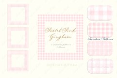 Gingham Pastel Pink Pattern Frames DIY Baby shower Product Image 4