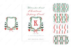 Watercolor Christmas Topiary Family Crest DIY Product Image 1