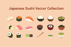Japanese Sushi Vector Collection Product Image 2