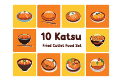 10 Katsu Fried Cutlet Food Set Product Image 1