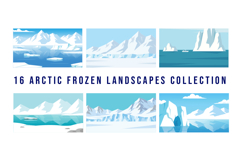Arctic Frozen Landscapes Flat Design Product Image 1