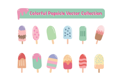 12 Colorful Popsicle Vector Collection Product Image 1