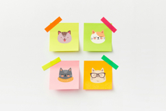 10 Minimal Cat Head Cartoon Style Product Image 2