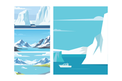 Arctic Frozen Landscapes Flat Design Product Image 3