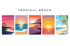 15 Tropical Beach Landscape Vector Product Image 2