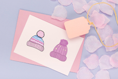 13 Knitted Beanie Hats in Pastel and Bold Colors Product Image 3