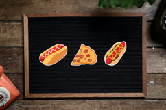 Pizza and Hotdog Delight Fast Food Vector Set Product Image 3