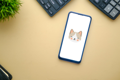 7 Cute Cat Head Front View Product Image 3