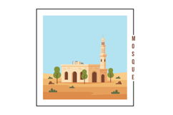 6 Desert Mosque Landscapes Flat Design Product Image 2