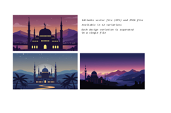 12 Desert Mosque Illustration Bundle Product Image 3
