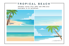 15 Tropical Beach Landscape Vector Product Image 3