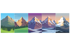 Mountain Range Landscape Illustration Product Image 3