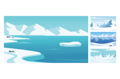 Arctic Frozen Landscapes Flat Design Product Image 2