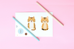 5 Cute Smiling Cats Illustration Set Product Image 3