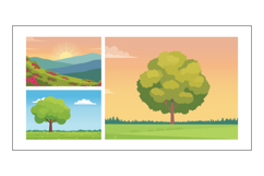 19 Spring Fields Landscape Vector Pack Product Image 4