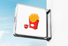Crispy Fries Collection Tasty Fast Food Icons Product Image 4