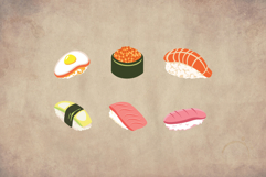 Japanese Sushi Vector Collection Product Image 3