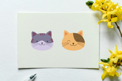 10 Minimal Cat Head Cartoon Style Product Image 4