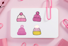 13 Knitted Beanie Hats in Pastel and Bold Colors Product Image 4