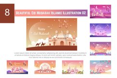 8 Beautiful Eid Mubarak Islamic Illustration 02 Product Image 1