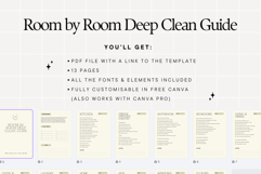 Room by Room Deep Cleaning Guide Canva Template Product Image 2