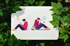 12 Young Men Spend Time on Phone Product Image 3