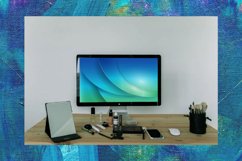 6 Blue Green Abstract Technology Business Background Product Image 5