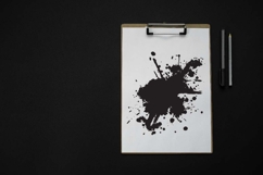 16 Black Ink Stain Paint Water Fluid Liquid Splash Product Image 5