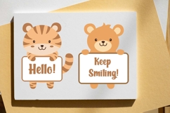 42 Happy Cute Animal Holding Empty Board Product Image 3