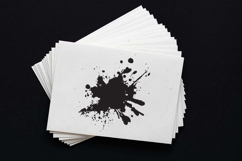 16 Black Ink Stain Paint Water Fluid Liquid Splash Product Image 6