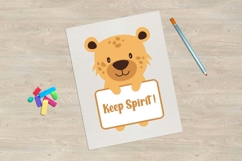42 Happy Cute Animal Holding Empty Board Product Image 4