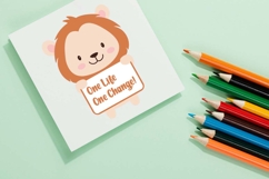42 Happy Cute Animal Holding Empty Board Product Image 6