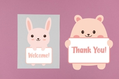 42 Happy Cute Animal Holding Empty Board Product Image 7