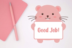 42 Happy Cute Animal Holding Empty Board Product Image 8
