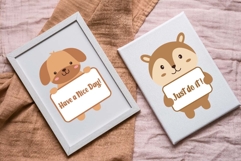 42 Happy Cute Animal Holding Empty Board Product Image 5