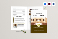 Church Bulletin Template | Canva, MS Word, InDesign Product Image 1