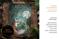 Fox &amp; Fern Illustration Product Image 1