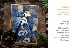 Dutch Golden Age Bird Card Illustration Product Image 1