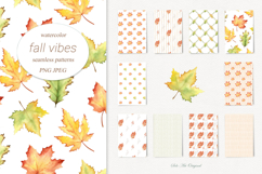 Fall maple leaves digital paper Autumn background Product Image 1
