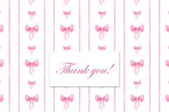 Pink bows Digital paper Coquette bow Seamless Patterns Product Image 8