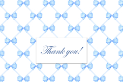 Coquette bow Digital paper Blue bows Seamless Patterns Product Image 8