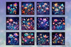 Floral Backrounds Set Fantasy Flowers Product Image 2