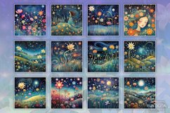 Floral Backrounds Set Fantasy Flowers Product Image 2