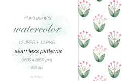 Simple Floral Seamless Patterns Butterfly backgrounds Product Image 2