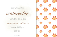 Fall maple leaves digital paper Autumn background Product Image 2