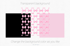 Pink bows Digital paper Coquette bow Seamless Patterns Product Image 6