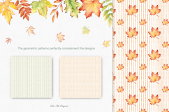 Fall maple leaves digital paper Autumn background Product Image 5