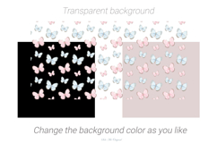 Simple Floral Seamless Patterns Butterfly backgrounds Product Image 6