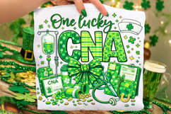 One Lucky CNA PNG, St Patrick's Day Nurse PNG, Lucky Nurse Product Image 2