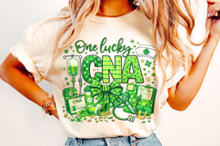 One Lucky CNA PNG, St Patrick's Day Nurse PNG, Lucky Nurse Product Image 3